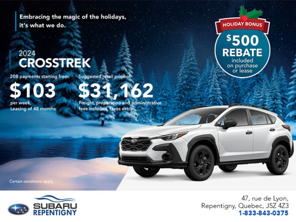 Get the 2024 Crosstrek today!