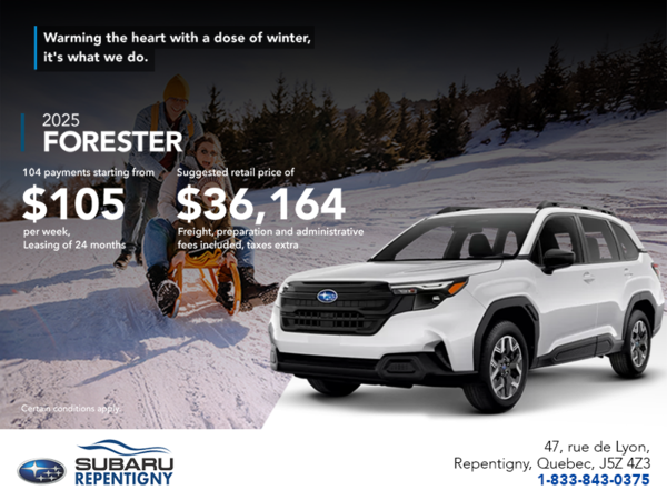 Get the 2025 Forester!