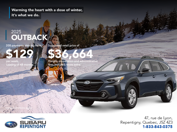 Get the 2025 Outback today!