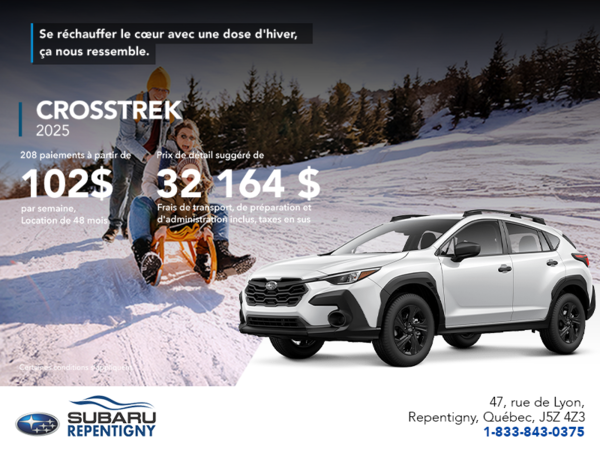 Procurez-vous le Crosstrek 2025!