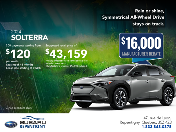 Get the 2024 Solterra today!