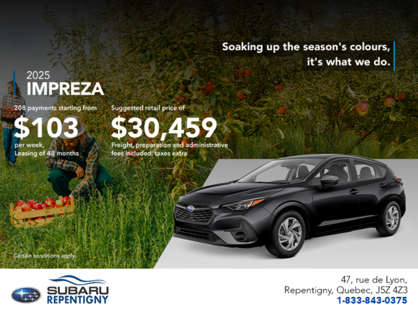 Get the 2025 Impreza!
