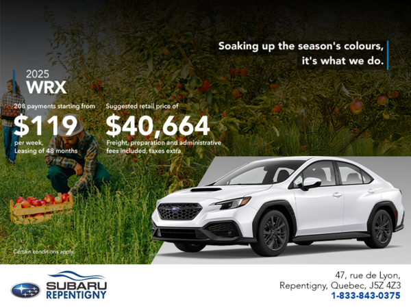 Get the 2025 WRX today!