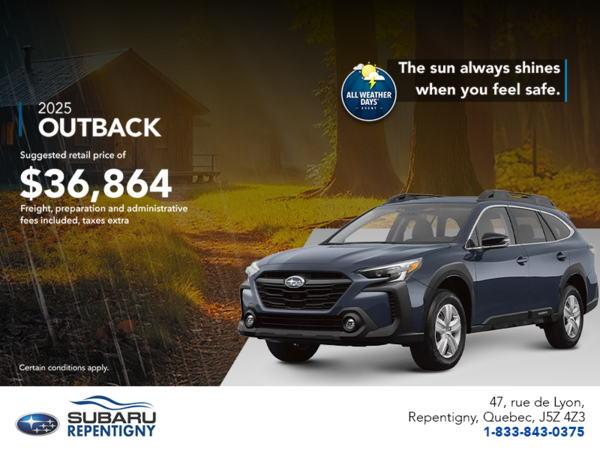 Get the 2025 Outback today!