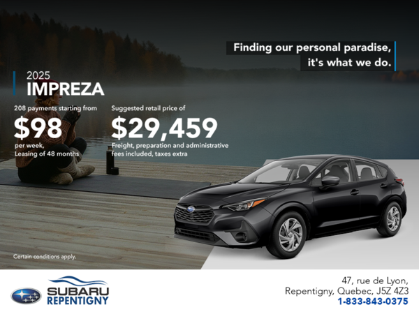 Get the 2025 Impreza!