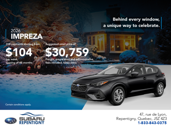 Get the 2026 Impreza!