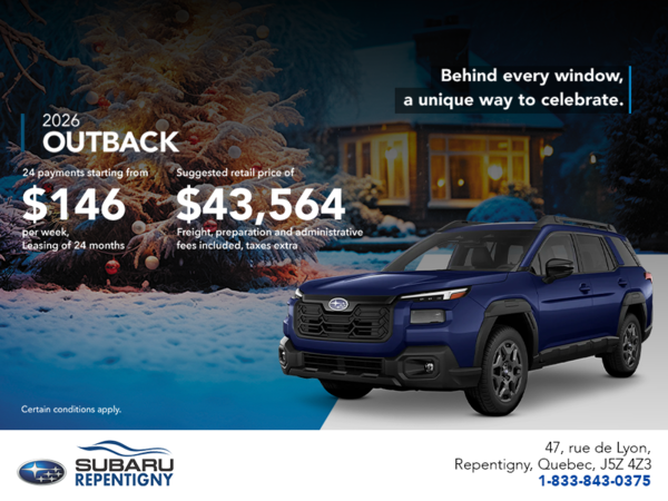 Get the 2026 Outback today!