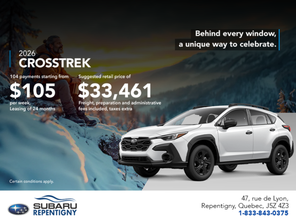 Get the 2026 Crosstrek today!
