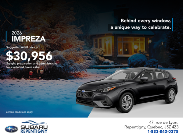 Get the 2026 Impreza!