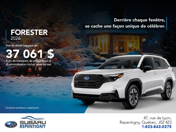 Procurez-vous le Forester 2026!