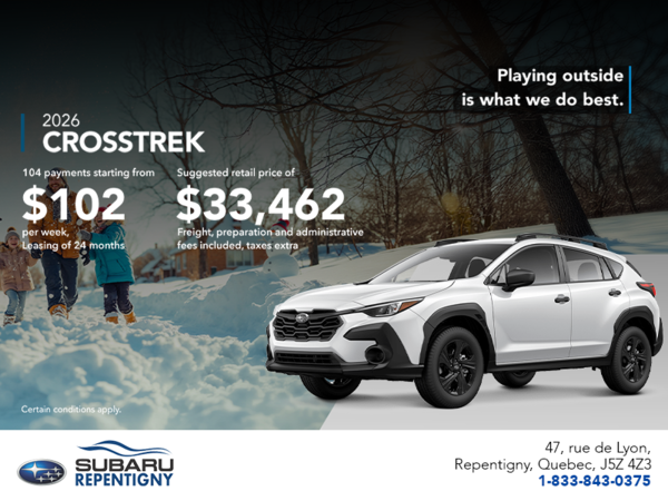 Get the 2026 Crosstrek today!