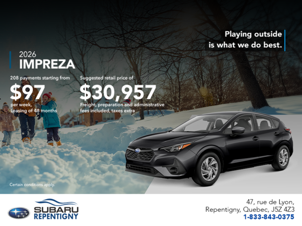 Get the 2026 Impreza!