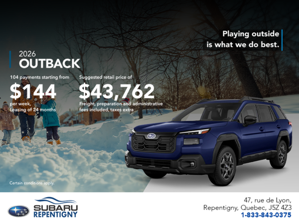 Get the 2026 Outback today!