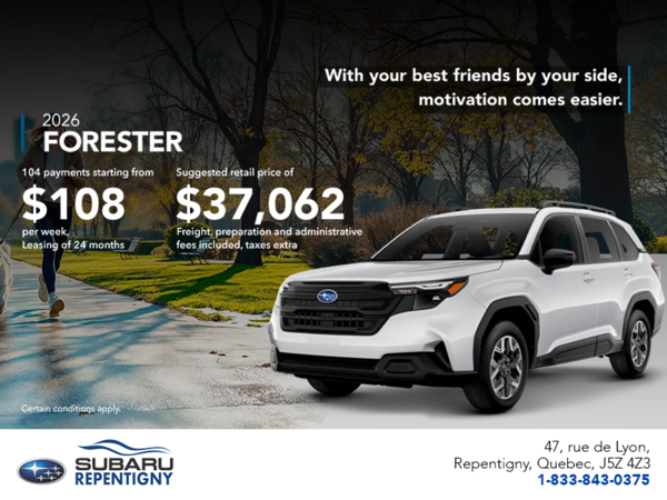 Get the 2026 Forester!
