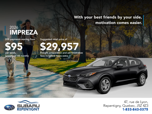 Get the 2026 Impreza!