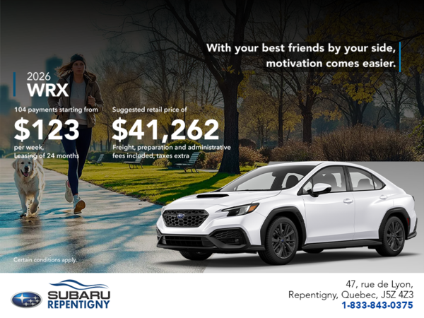 Get the 2026 WRX today!