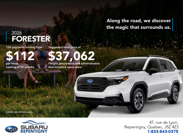 Get the 2026 Forester!