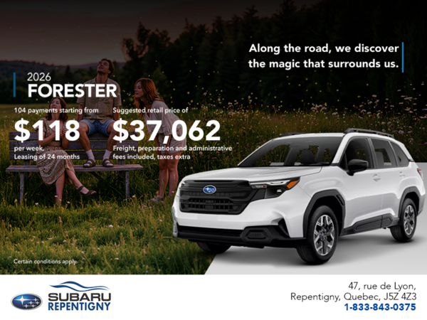 Get the 2026 Forester!