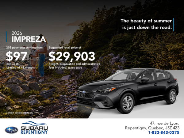 Get the 2026 Impreza!