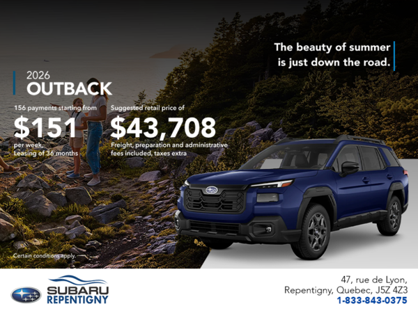 Get the 2026 Outback today!