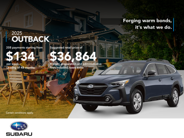 Get the 2025 Outback today!
