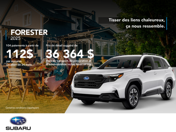 Procurez-vous le Forester 2025!