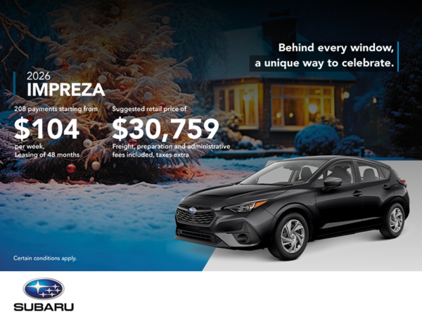 Get the 2026 Impreza!