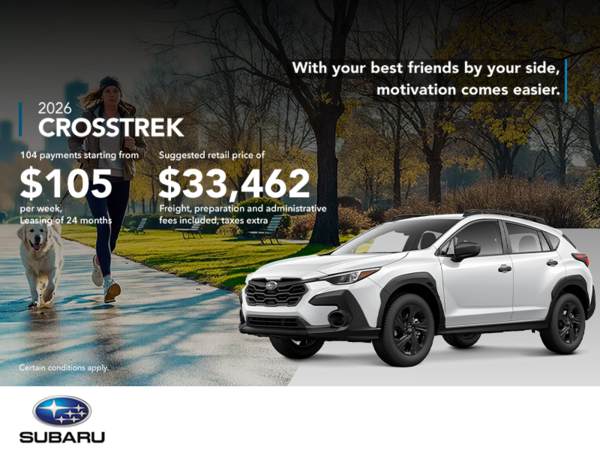 Get the 2026 Crosstrek today!
