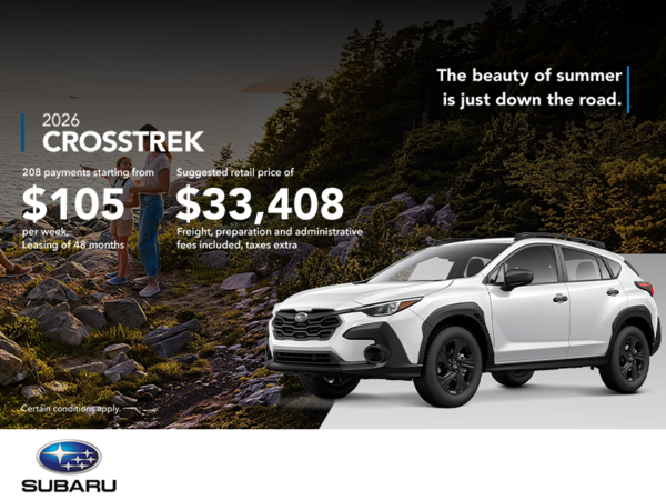 Get the 2026 Crosstrek today!