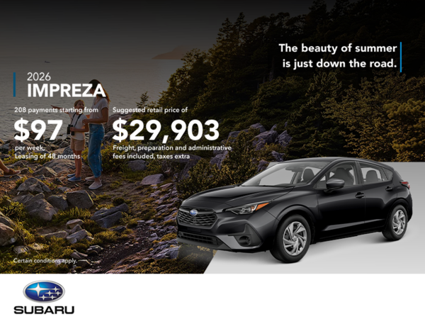 Get the 2026 Impreza!