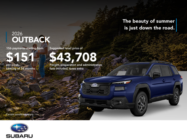 Get the 2026 Outback today!