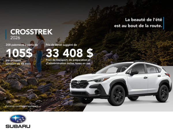 Procurez-vous le Crosstrek 2026!