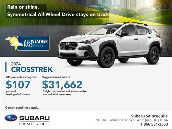 Get the 2024 Crosstrek today!