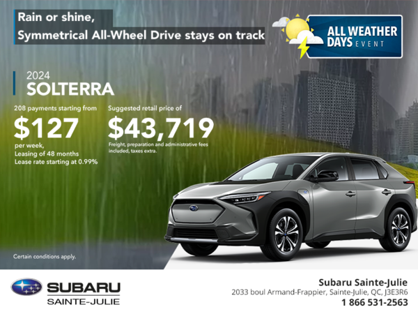 Get the 2024 Solterra today!