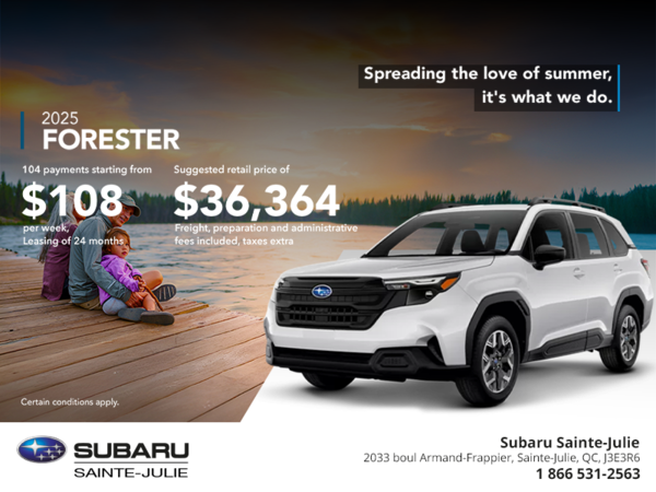Get the 2025 Forester!