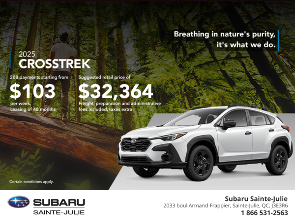 Get the 2025 Crosstrek today!