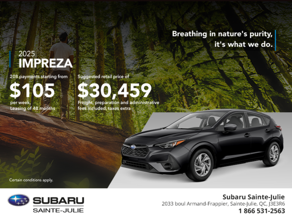 Get the 2025 Impreza!
