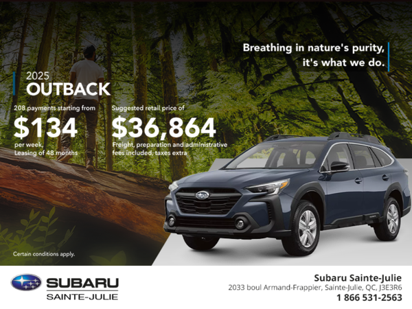 Get the 2025 Outback today!