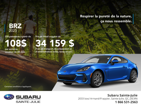 Procurez-vous la BRZ 2025!