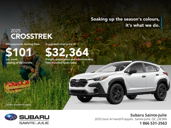 Get the 2025 Crosstrek today!
