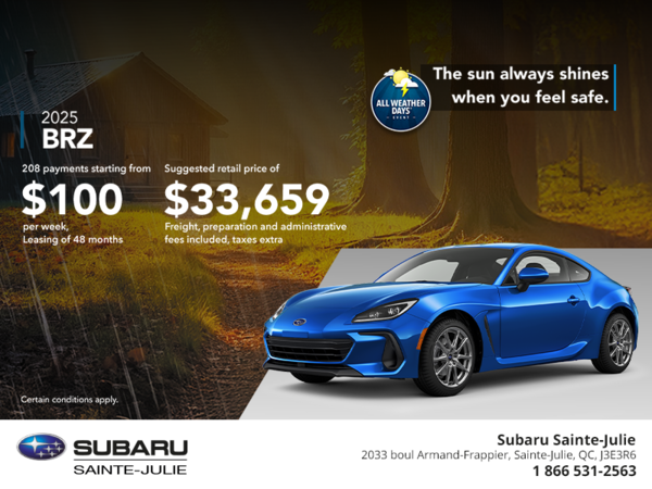 Get the 2025 BRZ today!