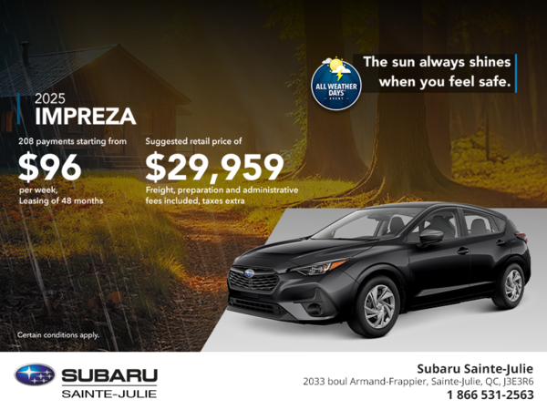Get the 2025 Impreza!