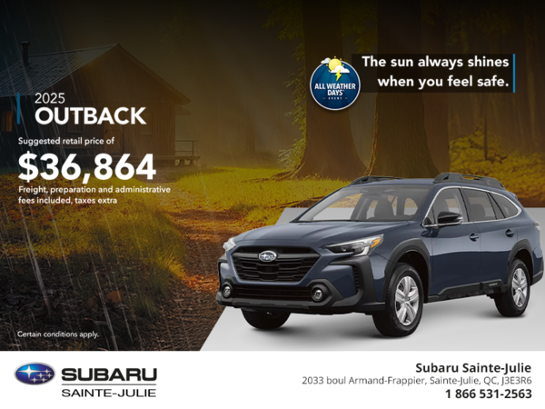 Get the 2025 Outback today!