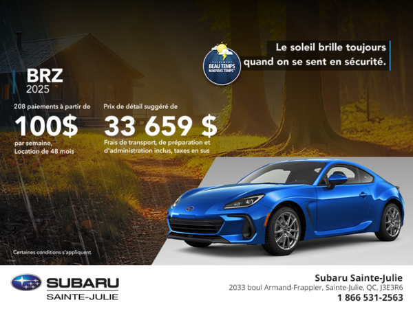 Procurez-vous la BRZ 2025!