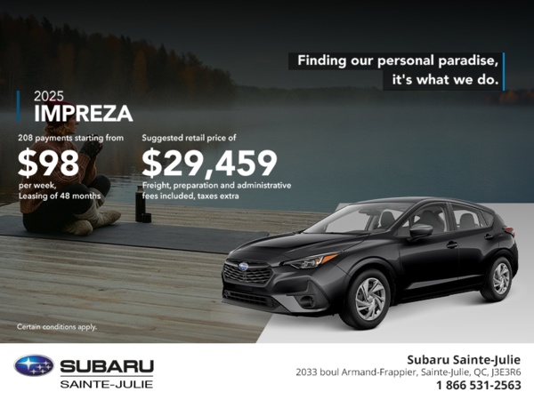 Get the 2025 Impreza!