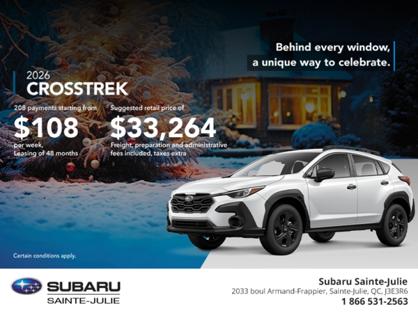 Get the 2026 Crosstrek today!