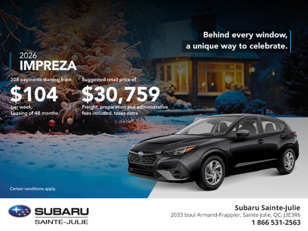 Get the 2026 Impreza!