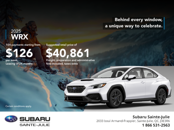 Get the 2025 WRX today!