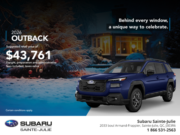 Get the 2026 Outback today!