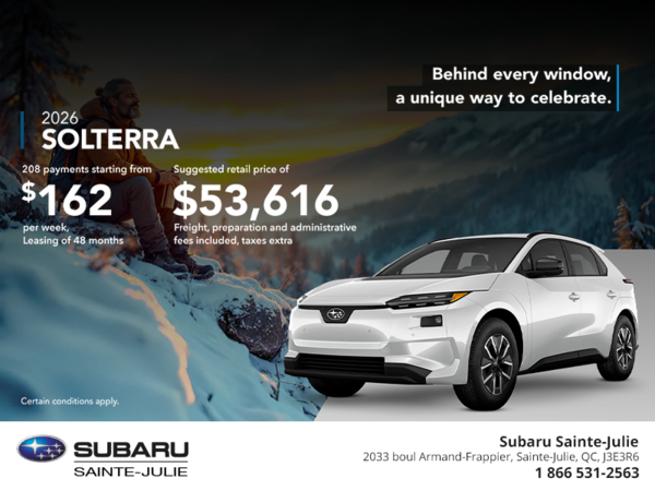Get the 2026 Solterra today!
